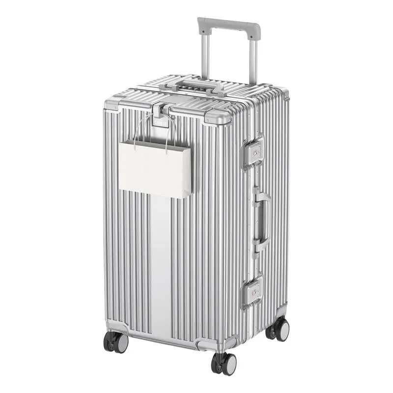 20inch Large Hardshell Trolley Bag - 75L TSA Lock | 4 Spinner Wheels | Silver