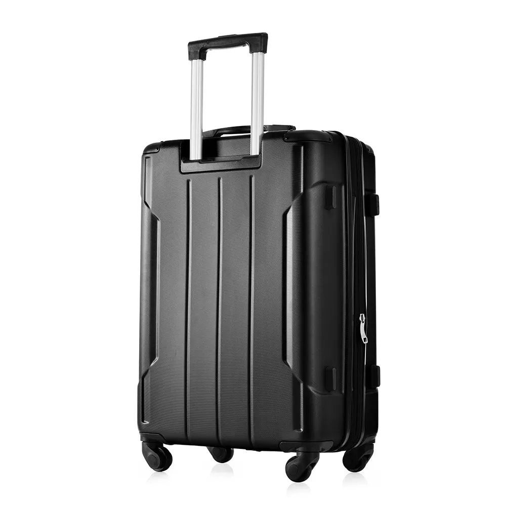 24In Expandable Lightweight Spinner Suitcase with Corner Guards - Silver Corner Protectors