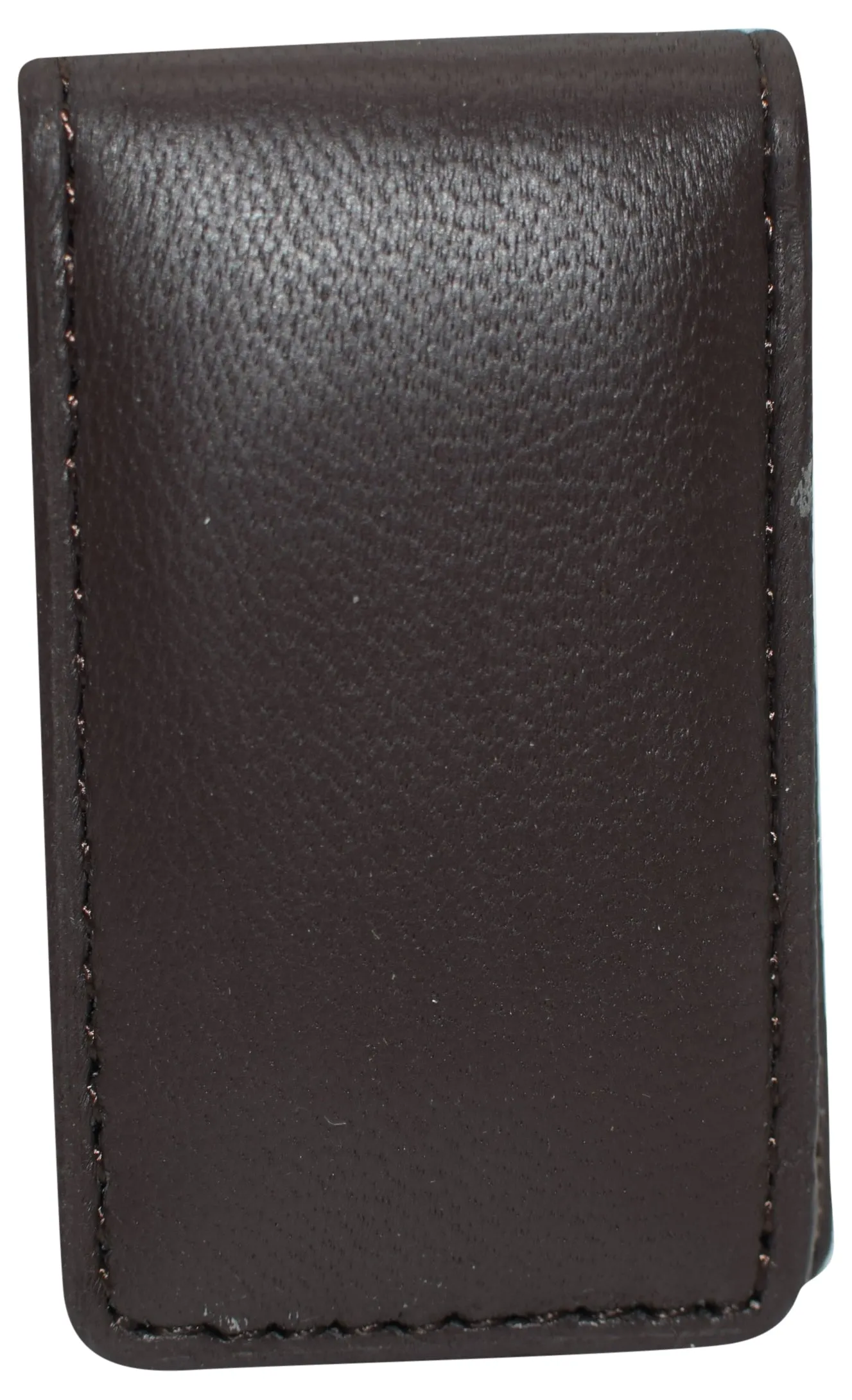 812CFQ Genuine Leather Slim Magnetic Money Clip Money Bill Holder for Men