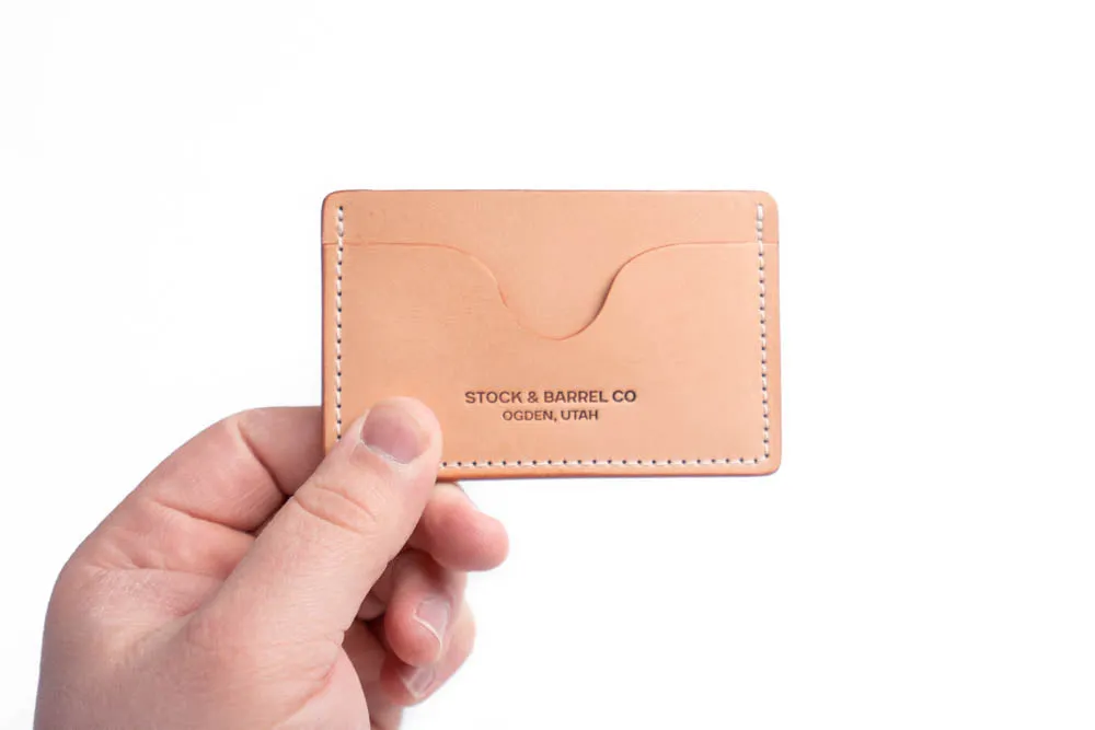 Blemished | No.54 | 'Natural Oak' Minimalist Leather Wallet