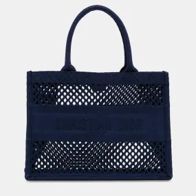 Blue Medium Mesh Book Tote Bag