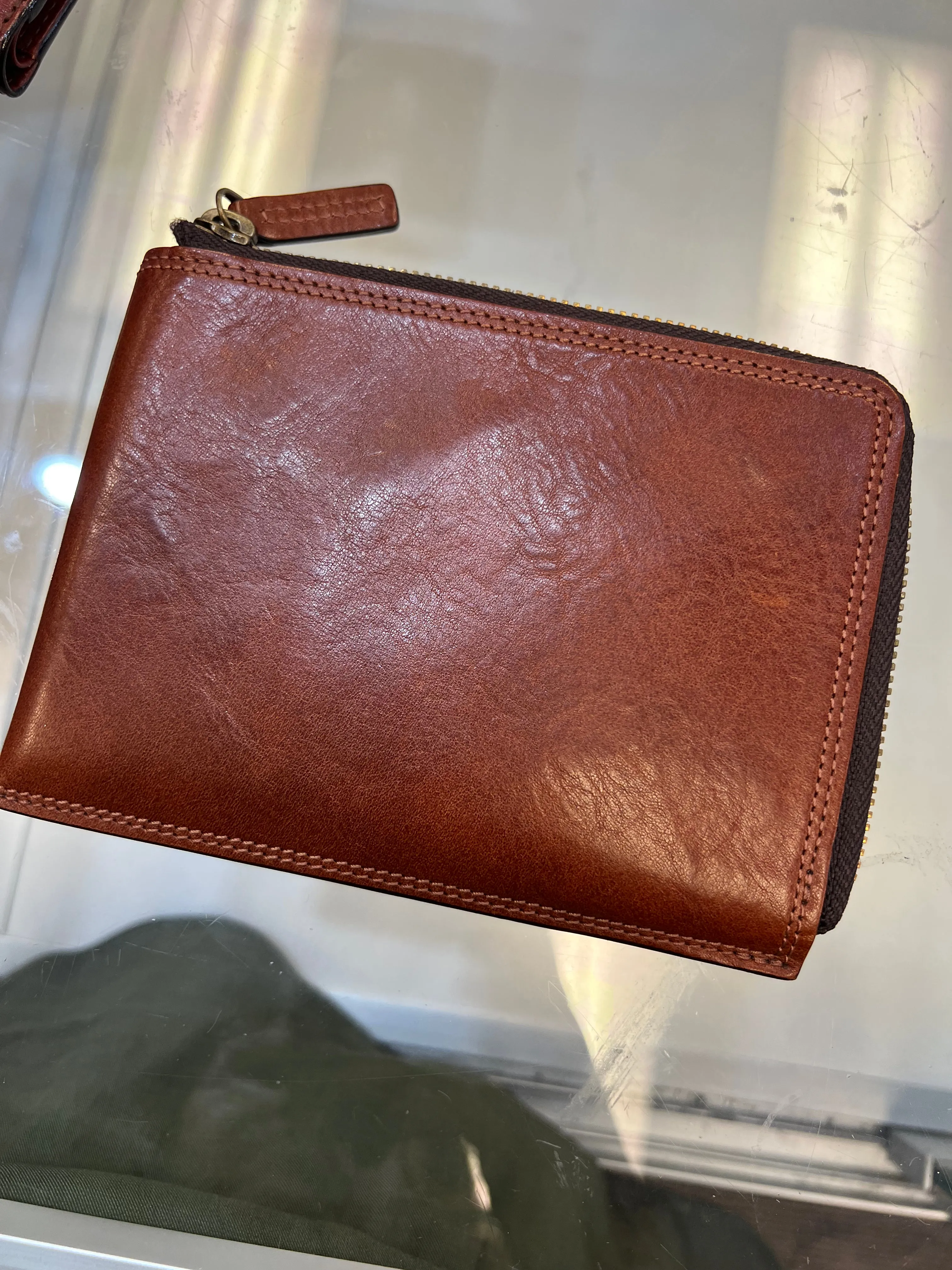 Bosca Dolce Zippered Leather Wallet