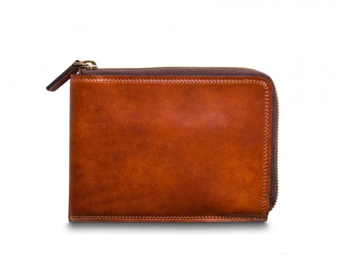 Bosca Dolce Zippered Leather Wallet