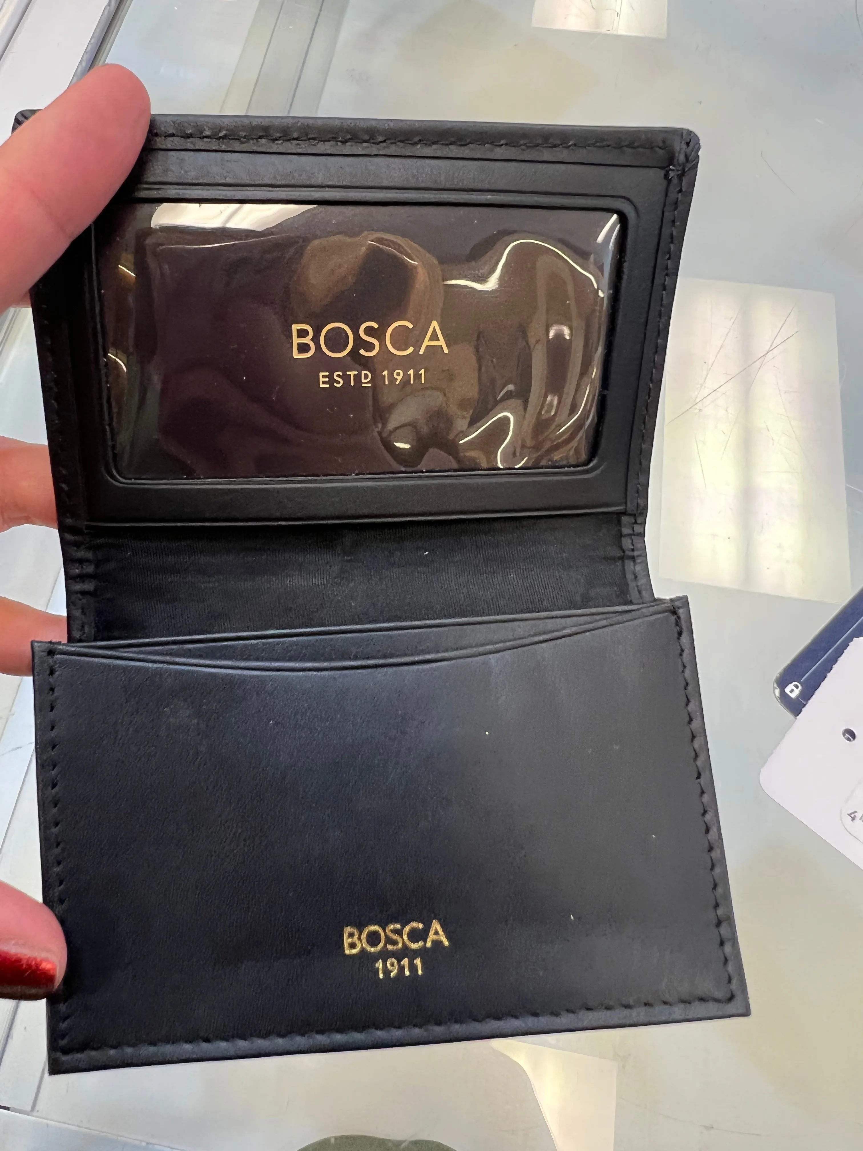 Bosca Saffiano Full Gusset Leather Wallet