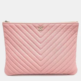 Caviar Chevron New Medium Clutch