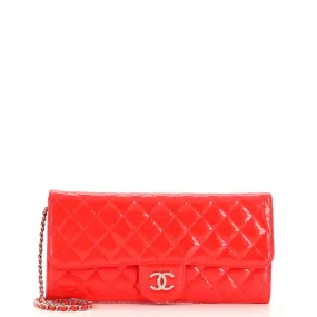 CHANEL Brilliant Wallet on Chain Clutch Quilted Patent East West