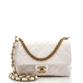 CHANEL Fancy Jewel Chain Handle Flap Bag Quilted Lambskin Small