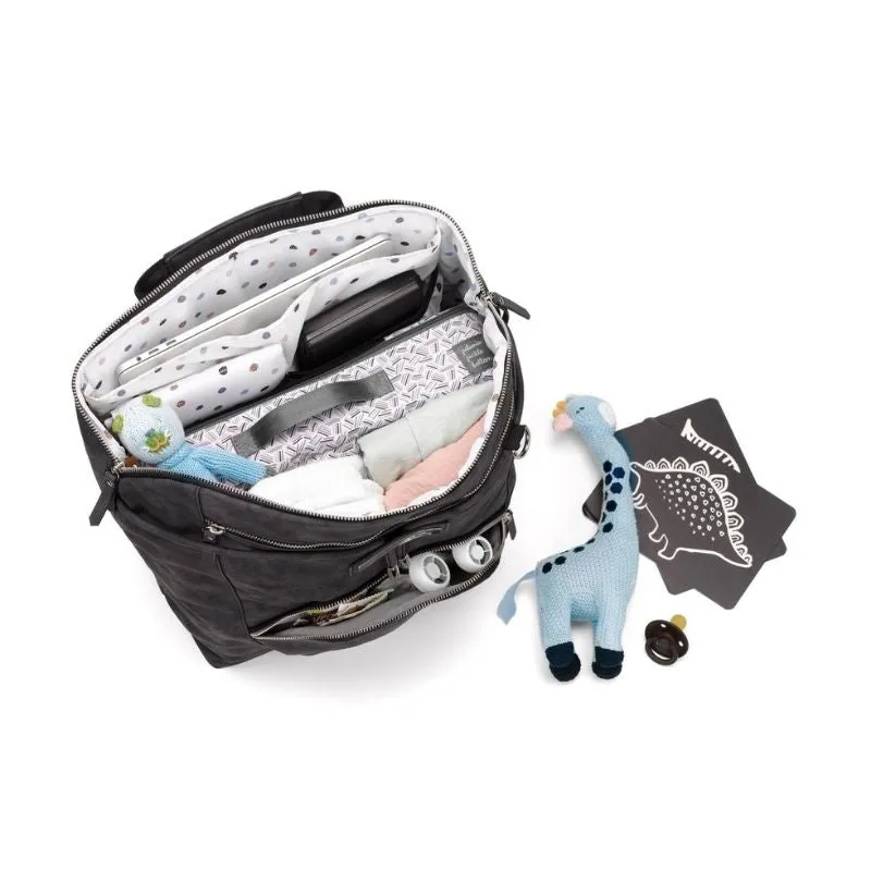 Cinch Convertible Diaper Bag Backpack - Midnight Matte