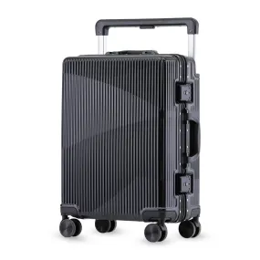 Clownfish Aeroglide Series Trolley Bags for Travel | Suitcase for Travel | Cabin Trolley Bags Luggage Bags | Polycarbonate | 41 litres | Metallic Grey