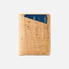 Corkor Vegan Cork Slim Wallet with Coin Pocket, Light Brown