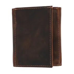 CTM® Men's Leather Minimalist Trifold Wallet