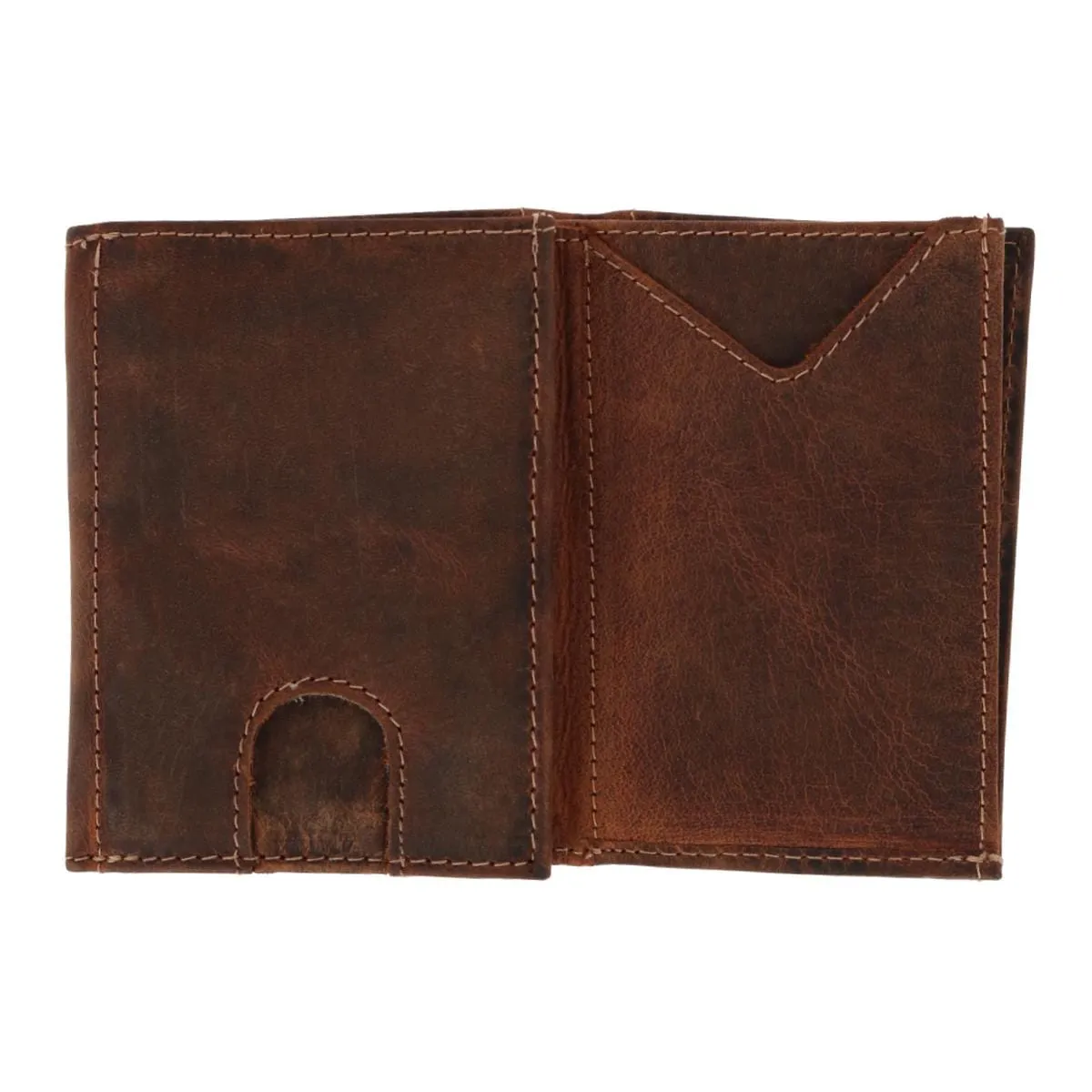 CTM® Men's Leather Minimalist Trifold Wallet