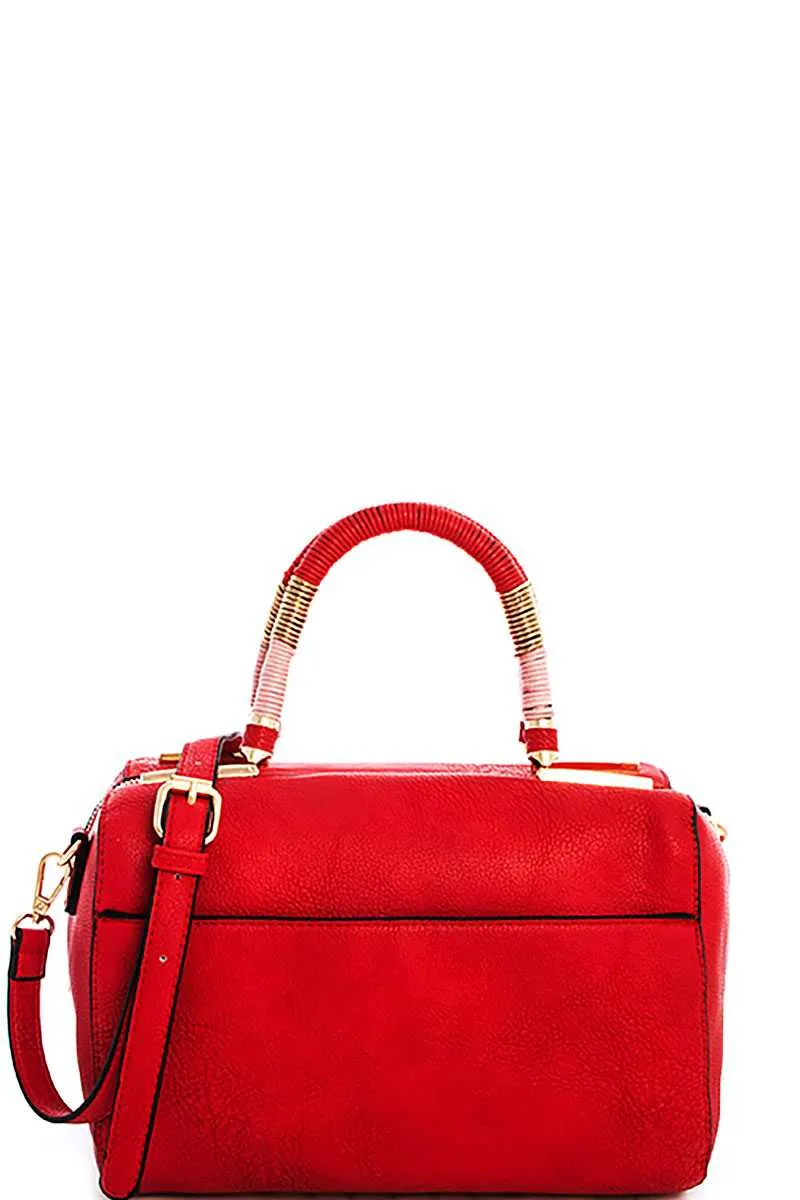 Cute Stylish Moroccan Top Handle Boston Bag With Long Strap