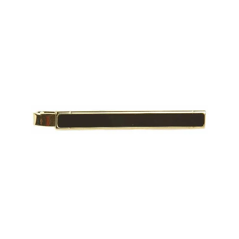 Dalaco Full Onyx Gold Plated Tie Slide