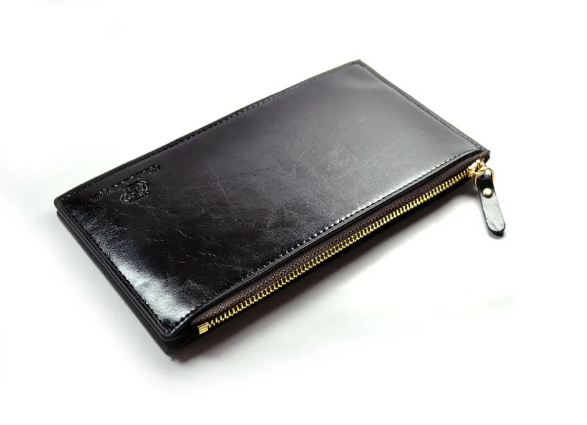 Hot unisex genuine leather men wallets clutch Selling Fashion money clip men wallets and purses