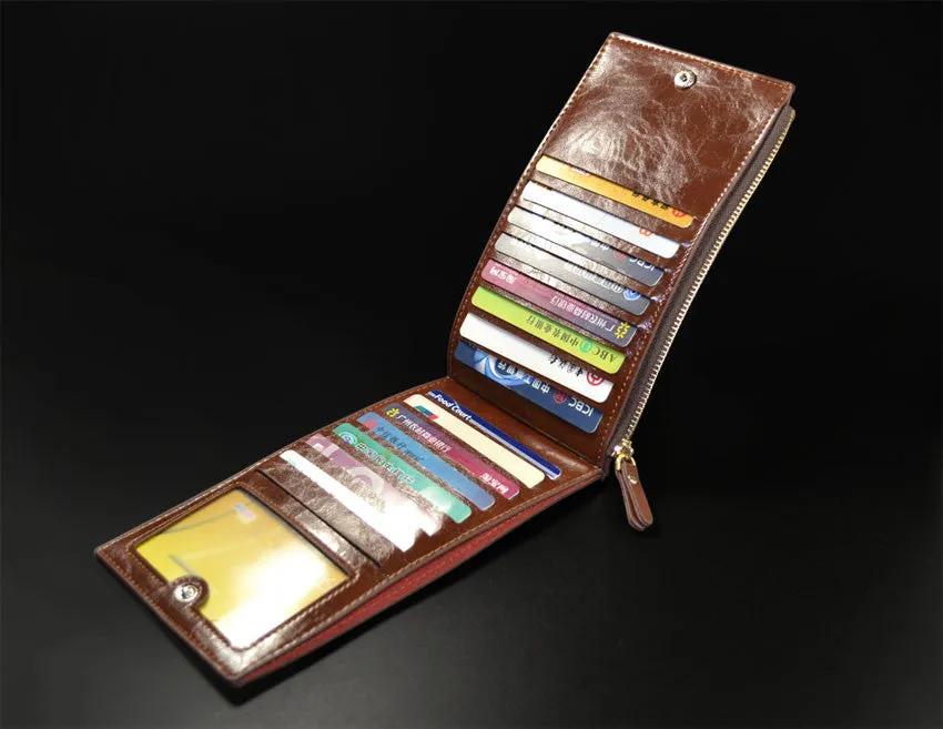 Hot unisex genuine leather men wallets clutch Selling Fashion money clip men wallets and purses