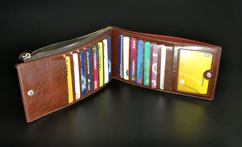 Hot unisex genuine leather men wallets clutch Selling Fashion money clip men wallets and purses