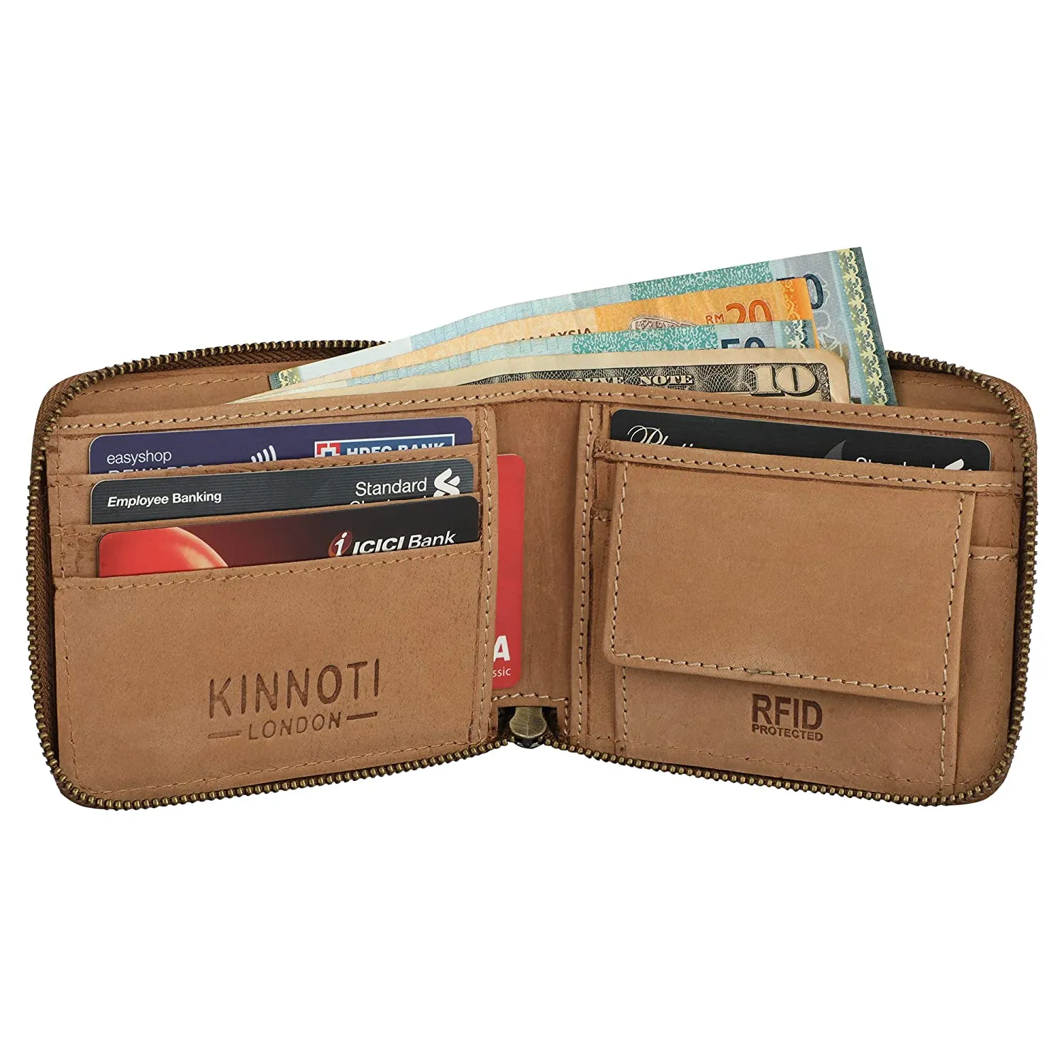 Hunter Leather Zipper Wallet