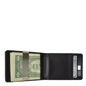 Minimalist Leather Money Clip Wallets