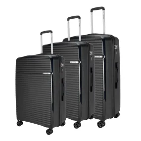 Prince Upright Suitcase Set of 3-Black PR16710