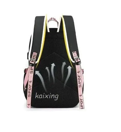 Purple Kuromi Cartoon Backpack | Durable USB School Bag