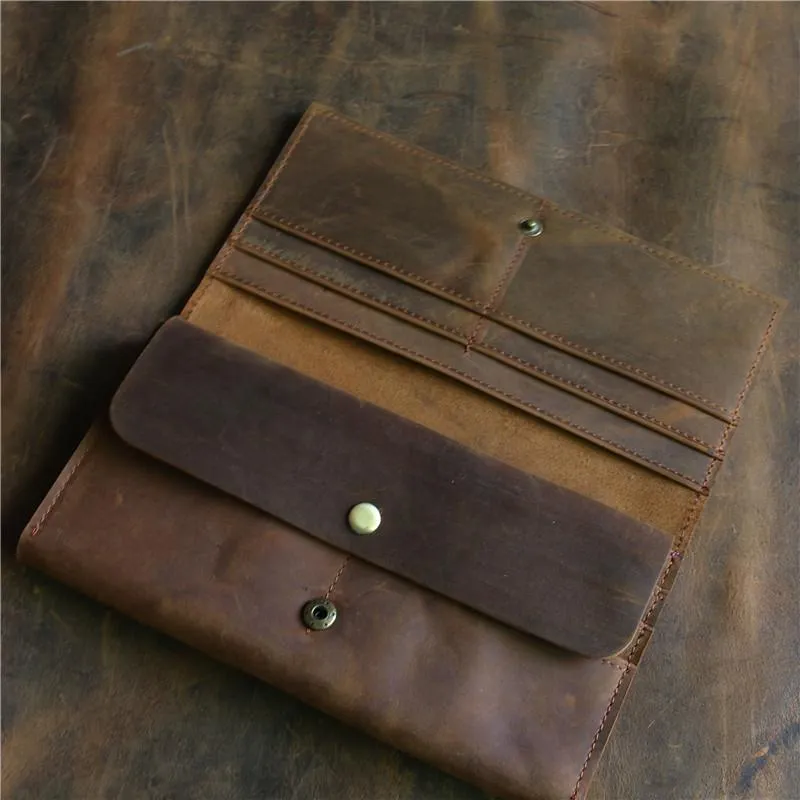 Retro Bifold Minimalist Leather Wallet