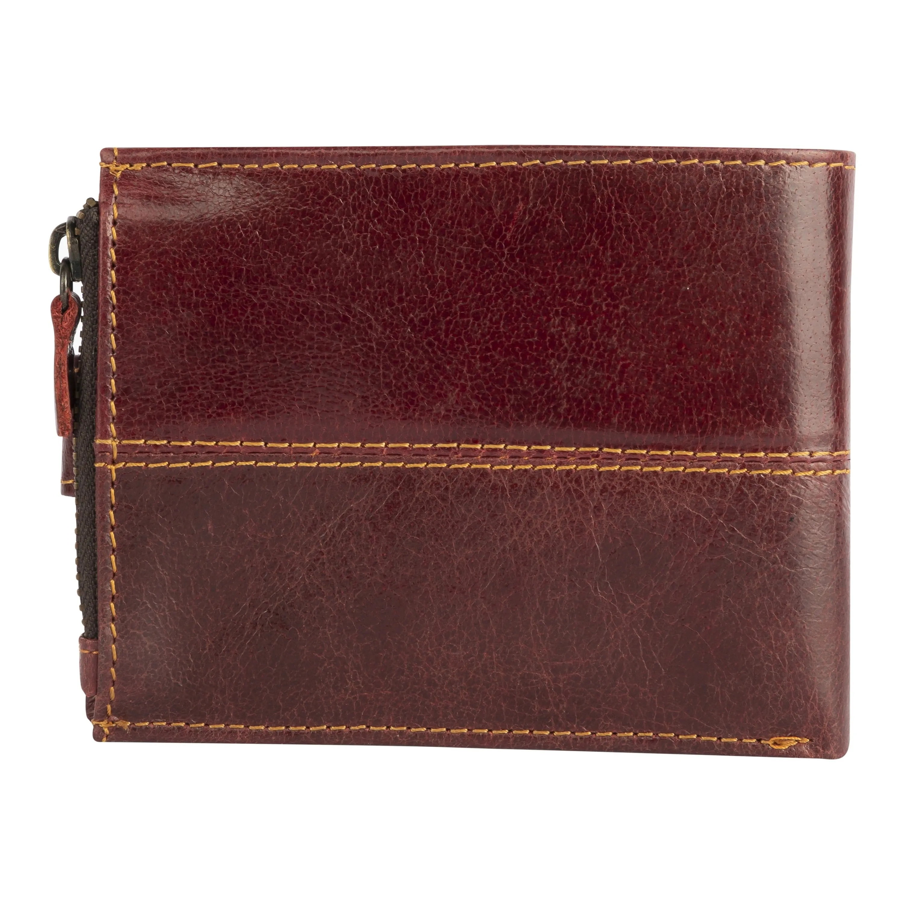 RFID & MINIMALIST MAROON LEATHER WALLET