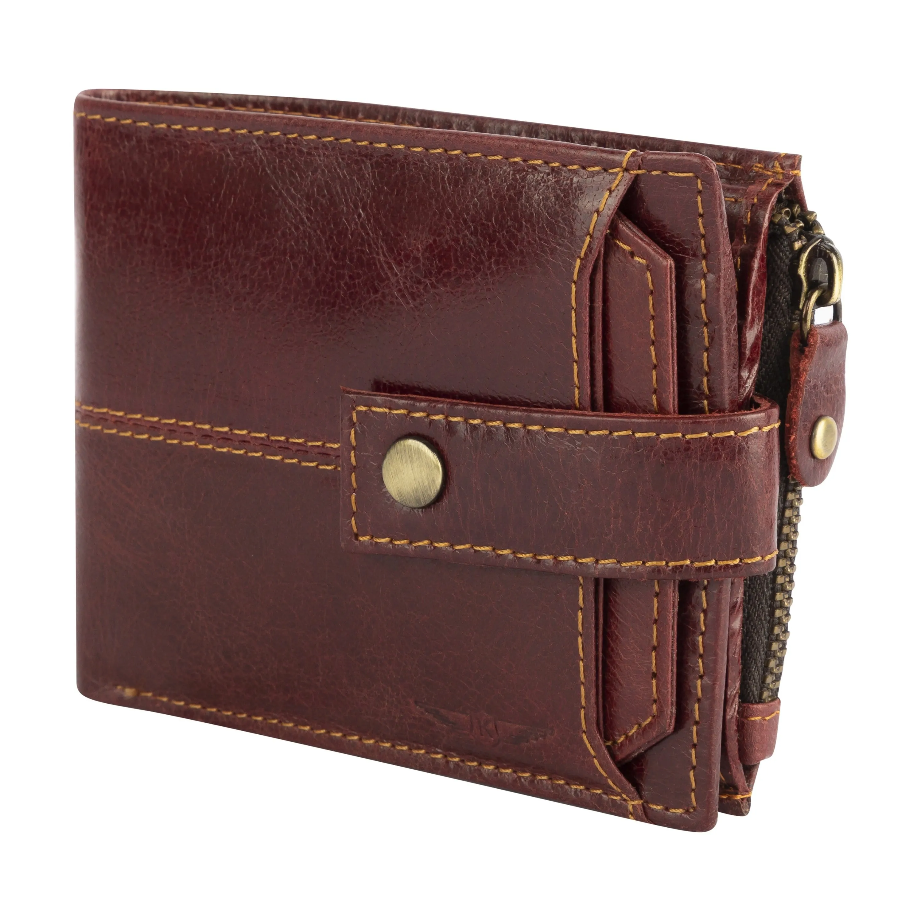 RFID & MINIMALIST MAROON LEATHER WALLET