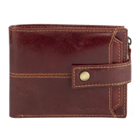 RFID & MINIMALIST MAROON LEATHER WALLET