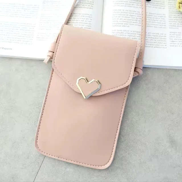 Simple New Hasp Cross Light Shoulder Bags Smartphone Leather Wallets