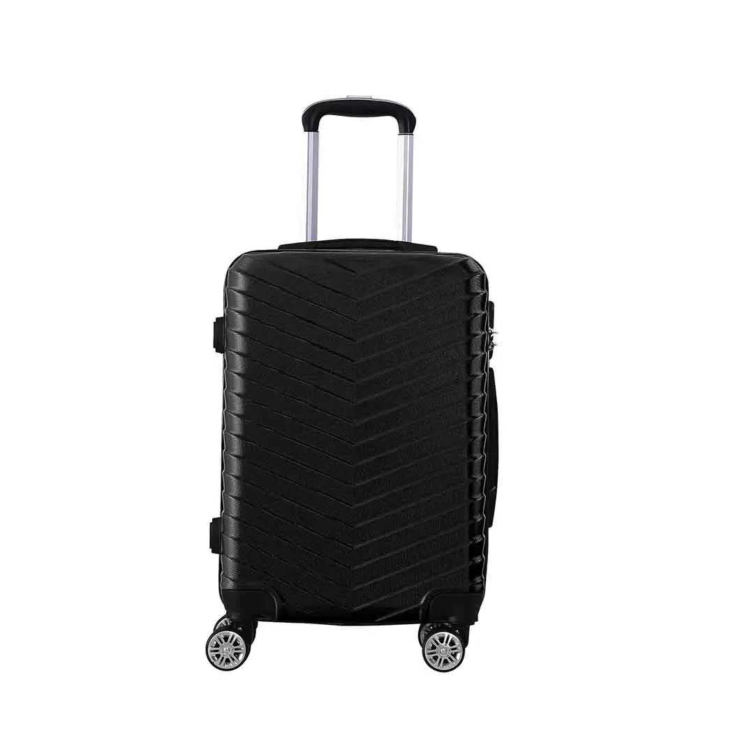 Slimbridge 20" Carry On Travel Luggage Black 20 inch