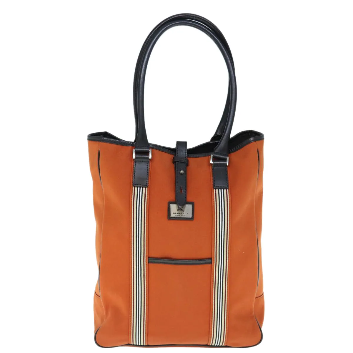 Trendy Inspired Burberry Black Label Shoulder Bag Canvas Orange Auth Bs11428