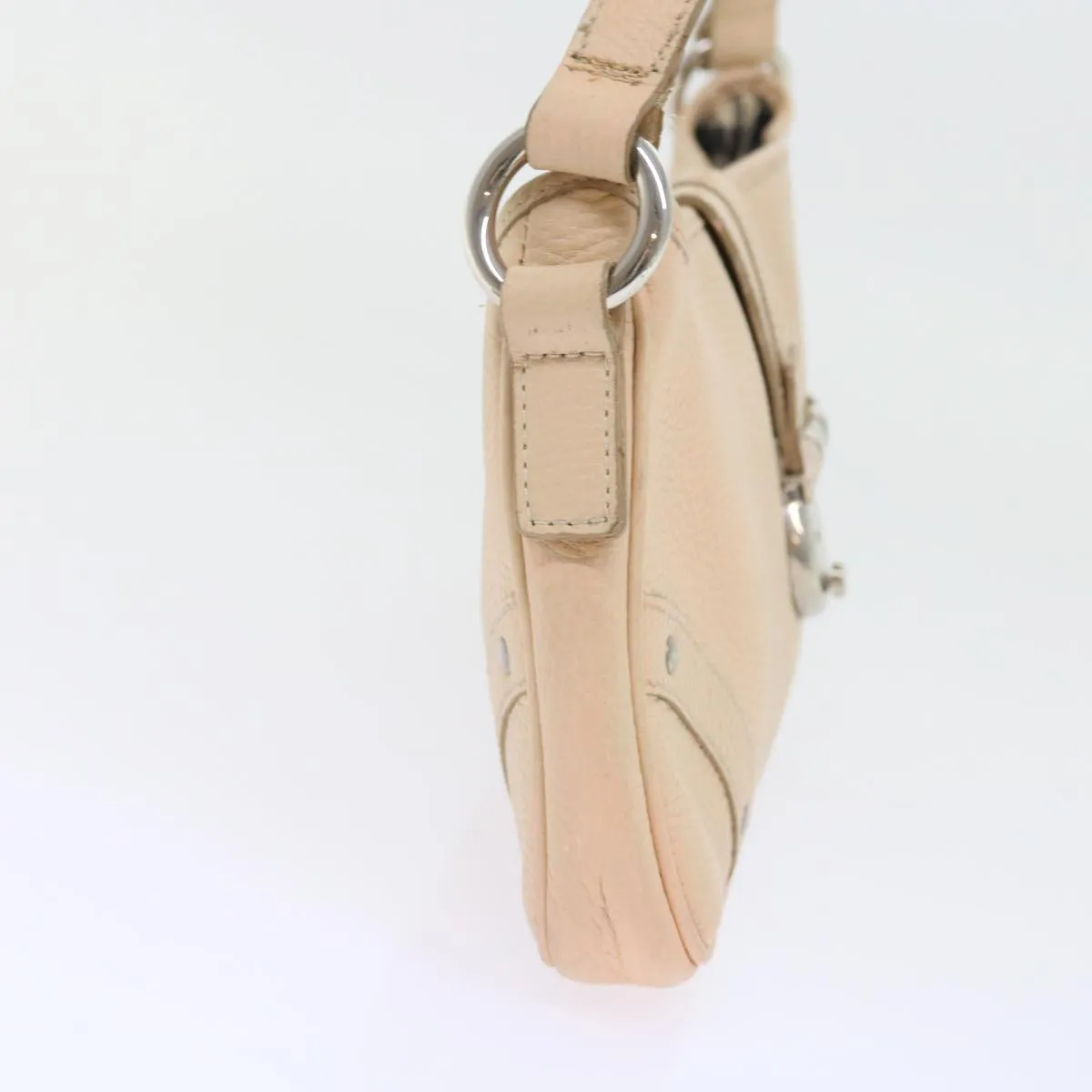 Trendy Inspired Burberry Shoulder Bag Leather Beige T-04-02 Auth Bs9232