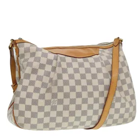 Trendy Inspired Louis Vuitton Damier Azur Siracusa Mm Shoulder Bag N41112 Lv Auth 87968