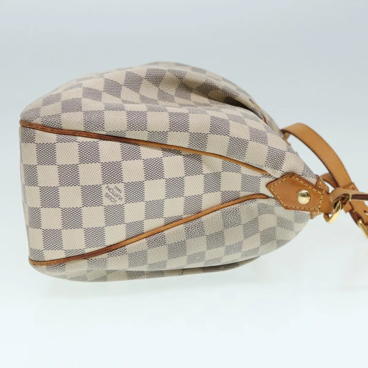 Trendy Inspired Louis Vuitton Damier Azur Siracusa Mm Shoulder Bag N41112 Lv Auth 87968