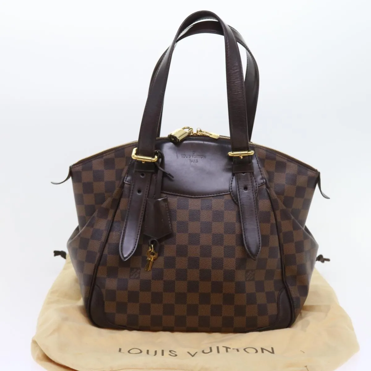 Trendy Inspired Louis Vuitton Damier Ebene Verona Mm Shoulder Bag N41118 Lv Auth 56722