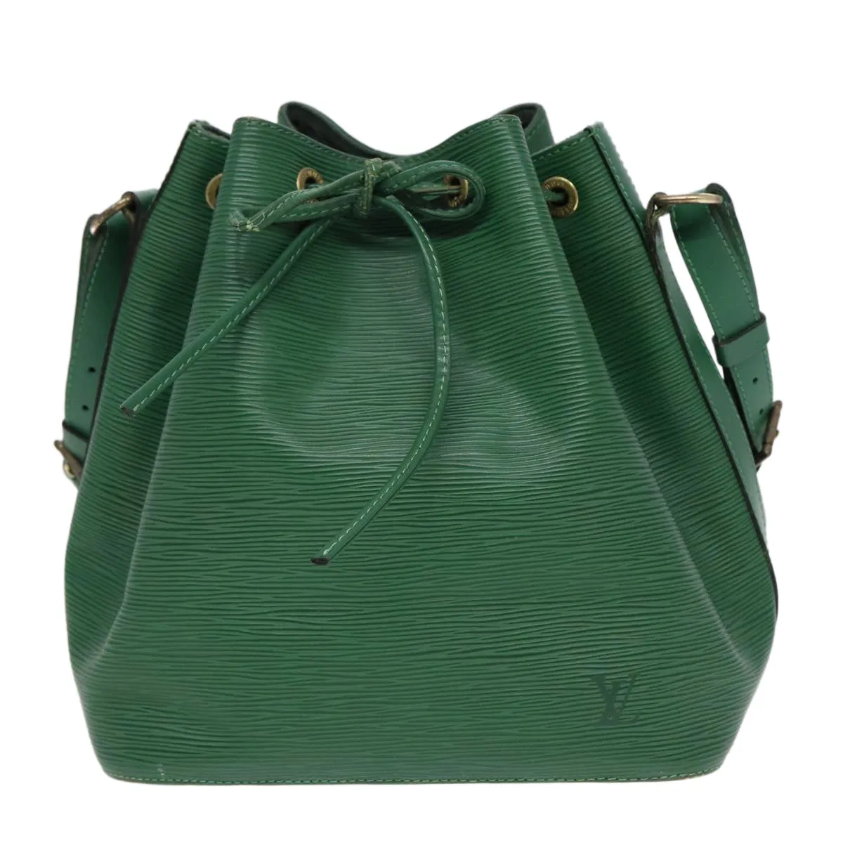 Trendy Inspired Louis Vuitton Epi Petit Noe Shoulder Bag Green M44102 Lv Auth 89333