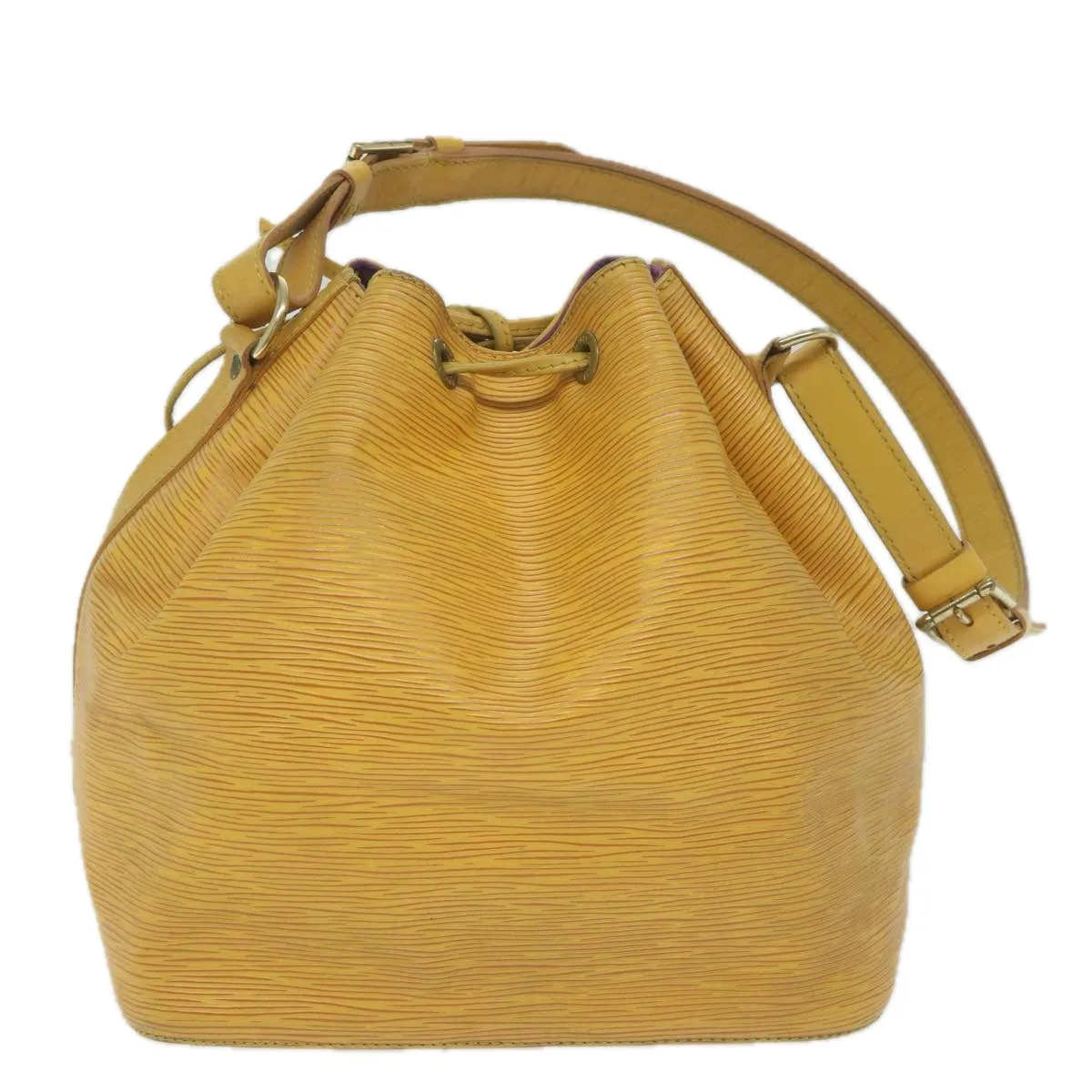 Trendy Inspired Louis Vuitton Epi Petit Noe Shoulder Bag Tassili Yellow M44109 Lv Auth Ar10998