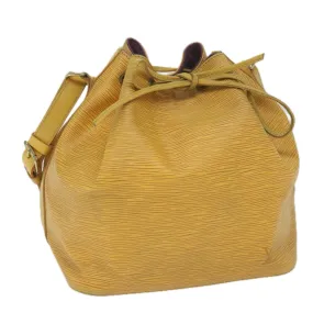 Trendy Inspired Louis Vuitton Epi Petit Noe Shoulder Bag Tassili Yellow M44109 Lv Auth Ar10998