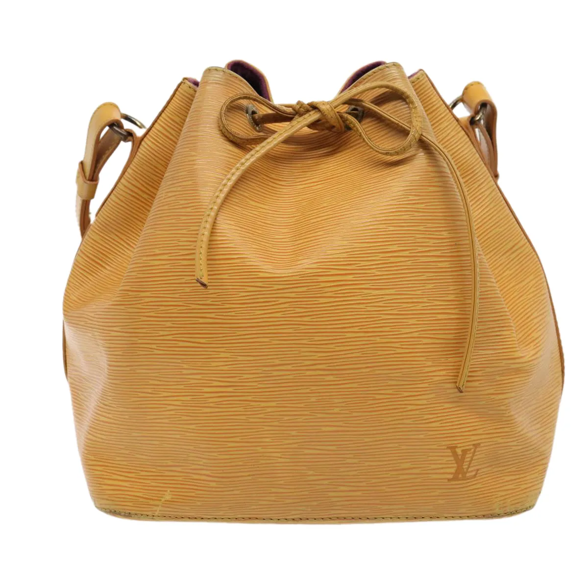 Trendy Inspired Louis Vuitton Epi Petit Noe Shoulder Bag Yellow M44102 Lv Auth 87926