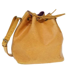 Trendy Inspired Louis Vuitton Epi Petit Noe Shoulder Bag Yellow M44102 Lv Auth Cl857