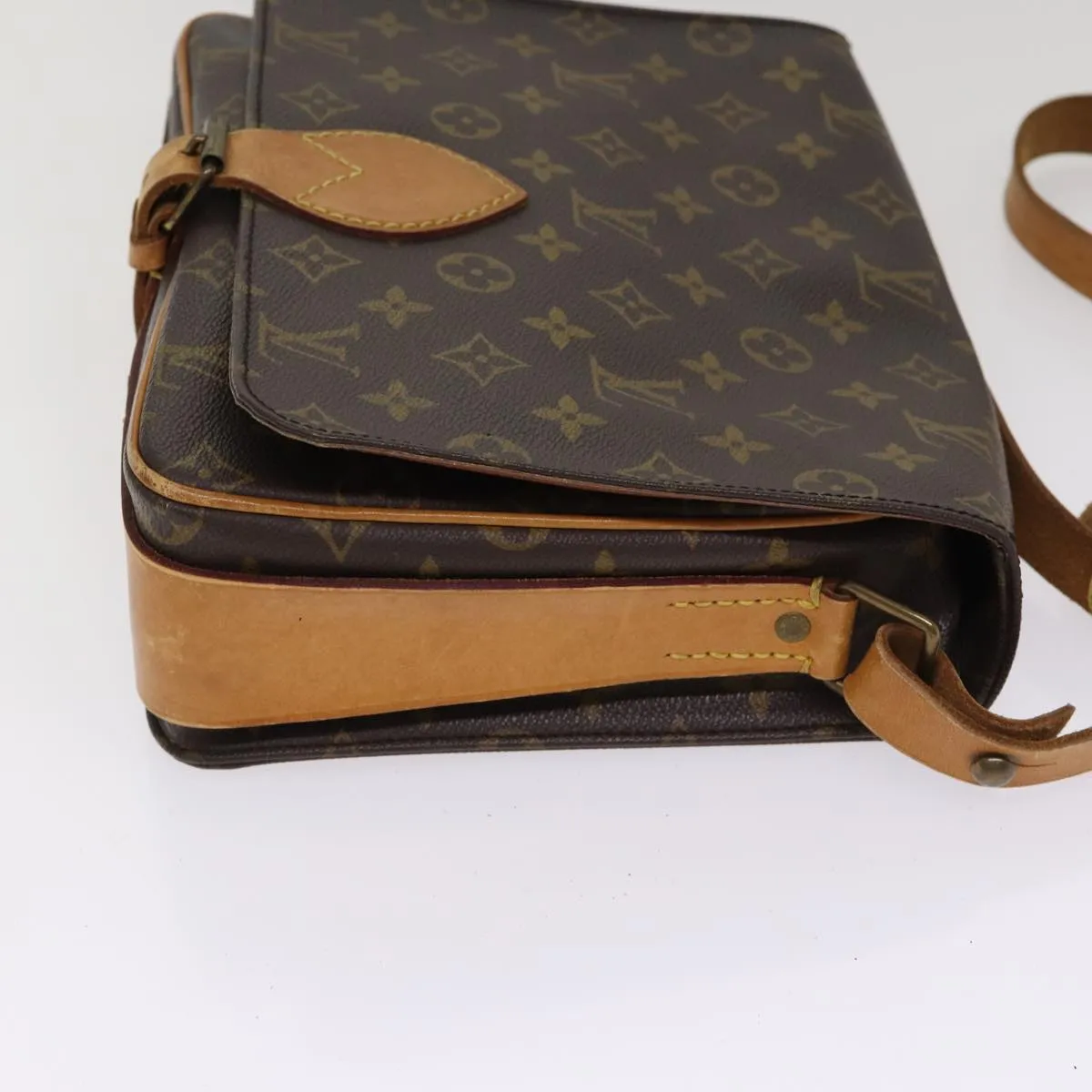 Trendy Inspired Louis Vuitton Monogram Cartouchiere Gm Shoulder Bag M51252 Lv Auth Yk14404