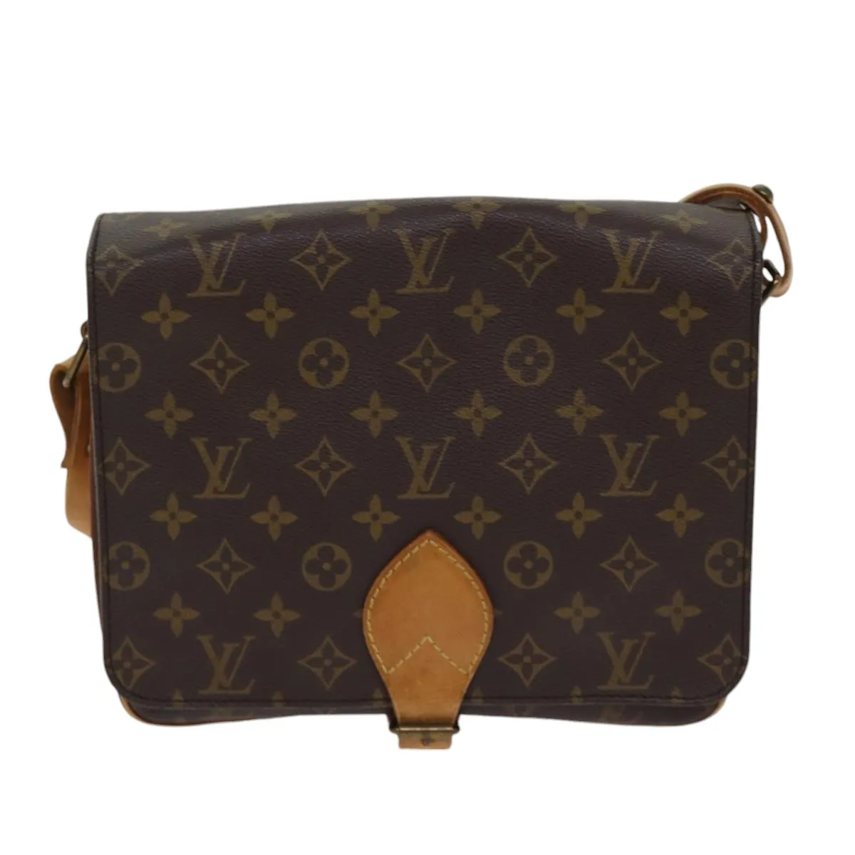 Trendy Inspired Louis Vuitton Monogram Cartouchiere Gm Shoulder Bag M51252 Lv Auth Yk14404