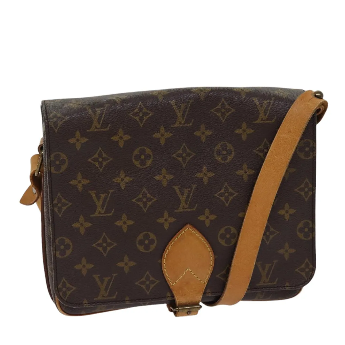 Trendy Inspired Louis Vuitton Monogram Cartouchiere Gm Shoulder Bag M51252 Lv Auth Yk14404