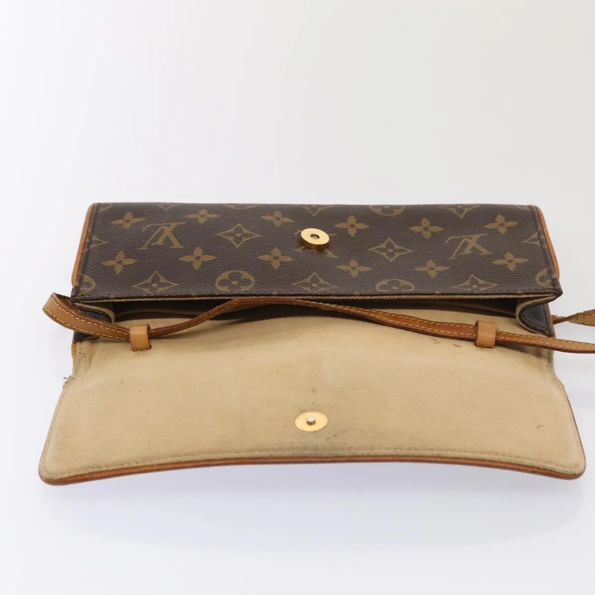 Trendy Inspired Louis Vuitton Monogram Pochette Twin Gm Shoulder Bag M51852 Lv Auth Mr412