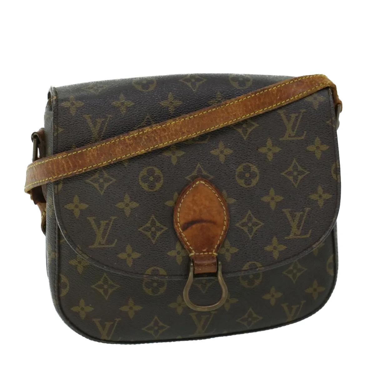 Trendy Inspired Louis Vuitton Monogram Saint Cloud Gm Shoulder Bag M51242 Lv Auth 53111