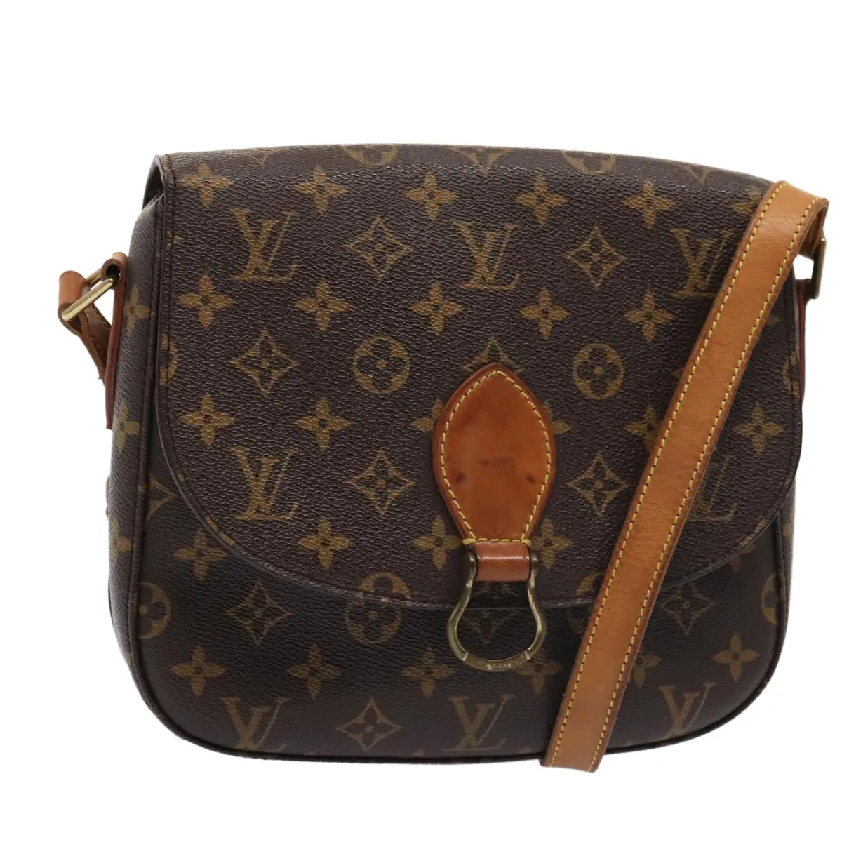 Trendy Inspired Louis Vuitton Monogram Saint Cloud Gm Shoulder Bag M51242 Lv Auth Ki4818