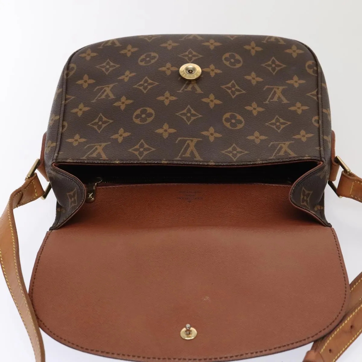 Trendy Inspired Louis Vuitton Monogram Saint Cloud Gm Shoulder Bag M51242 Lv Auth Ki4818