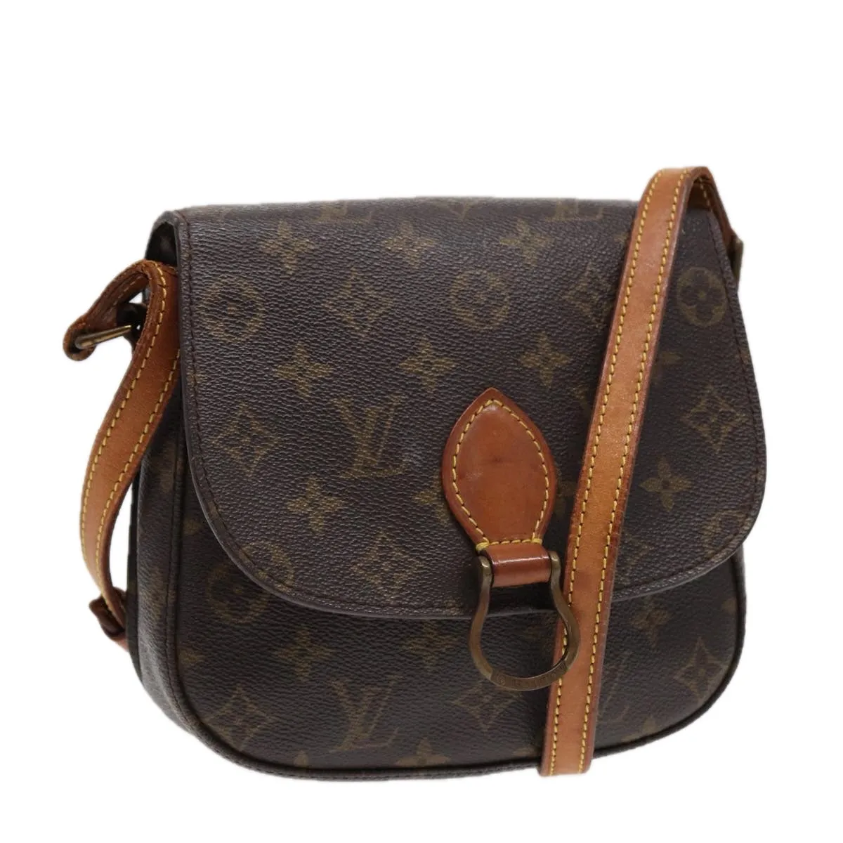 Trendy Inspired Louis Vuitton Monogram Saint Cloud Mm Shoulder Bag M51243 Lv Auth 88025