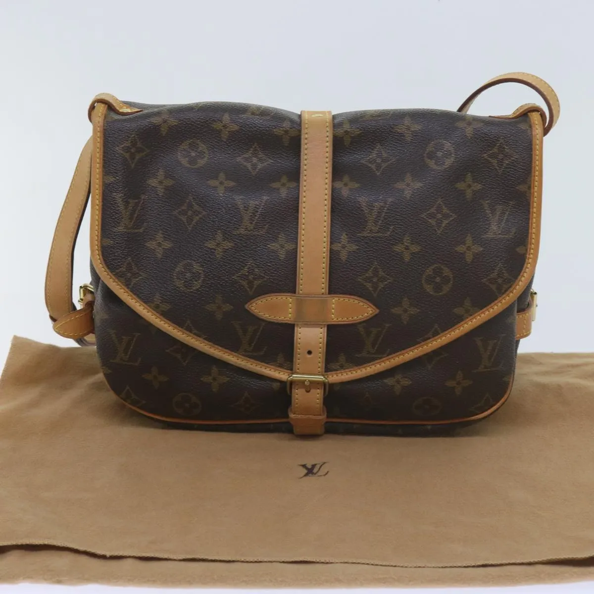 Trendy Inspired Louis Vuitton Monogram Saumur 30 Shoulder Bag M42256 Lv Auth Am5389